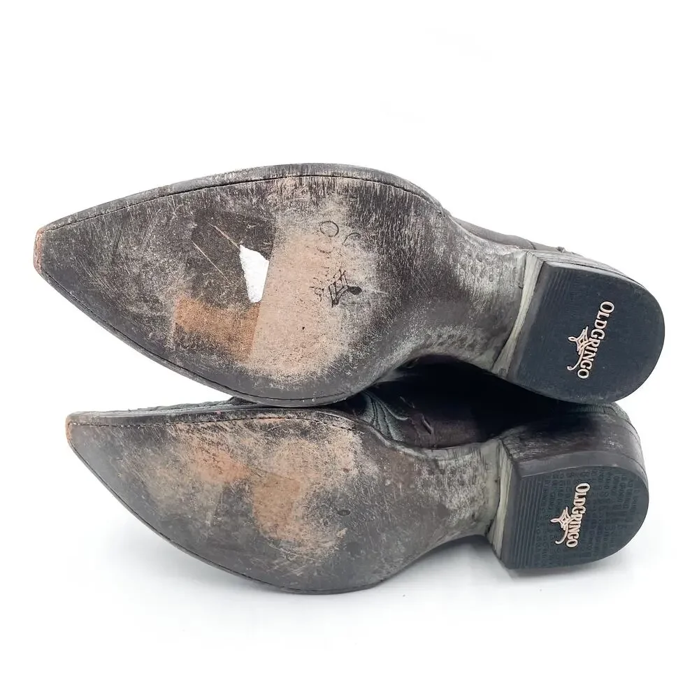 Old Gringo Erin Boots Brown Blue Leather Embroidered Western Cowboy Sz 9 - Picture 9 of 10